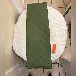 Puffer Hug Quilted Olive Green Scarf/Vest, 64” long, NWT